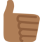 Thumbs Up - Medium Black emoji on Twitter